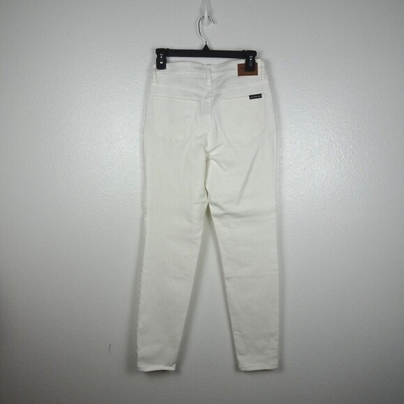CALVIN KLEIN Women's Jeans High Rise Skinny Denim White Stretch Fitted NWT 26 - Picture 4 of 14